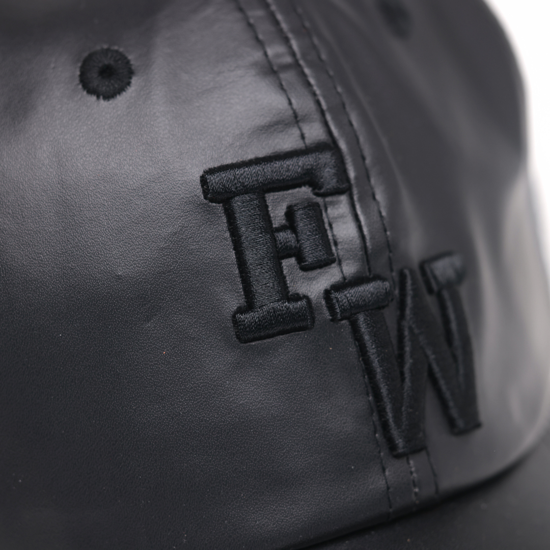 Black on Black Faith Walker Leather Dad Hat