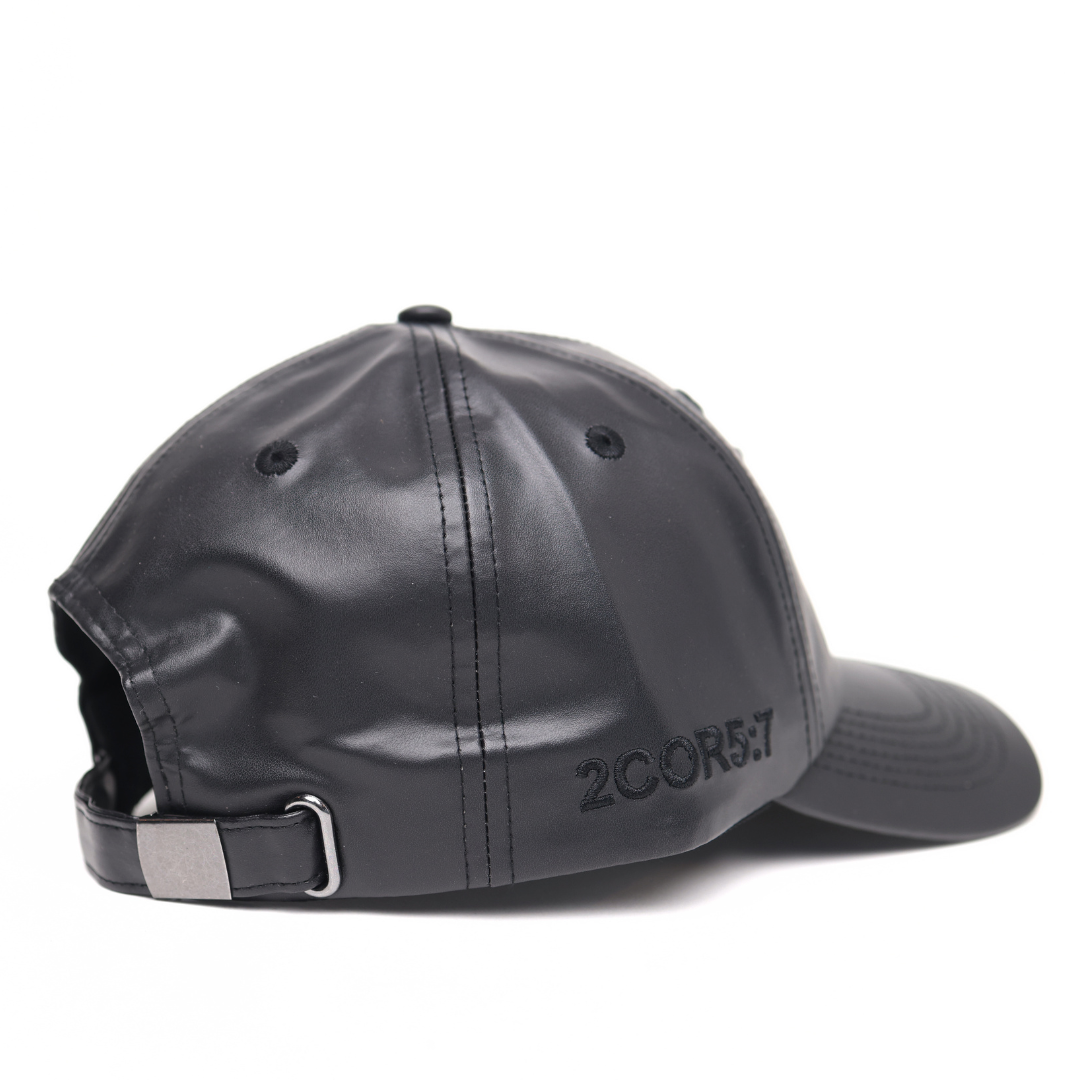 Black on Black Faith Walker Leather Dad Hat