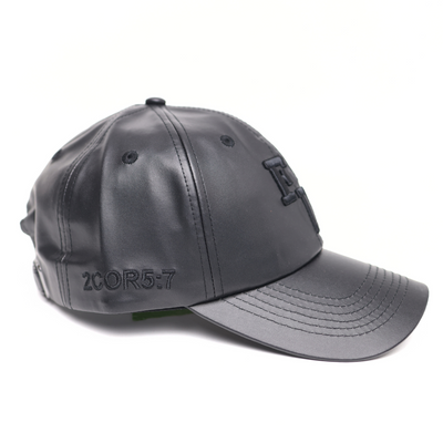 Black on Black Faith Walker Leather Dad Hat