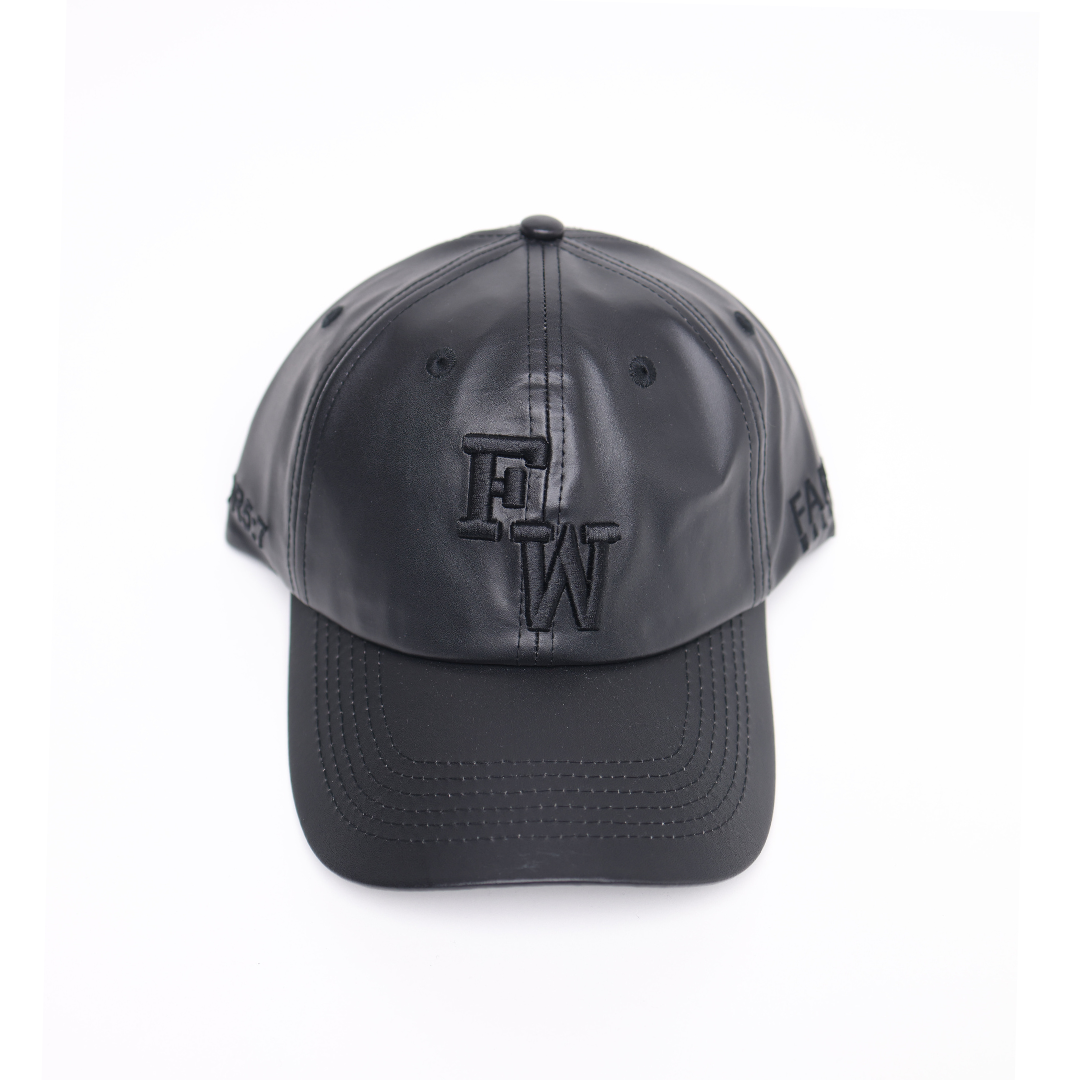 Black on Black Faith Walker Leather Dad Hat