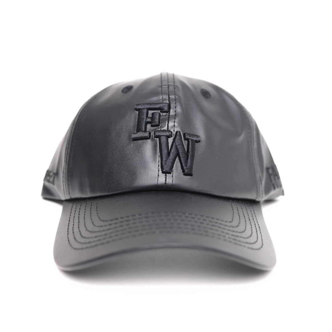 Black on Black Faith Walker Leather Dad Hat